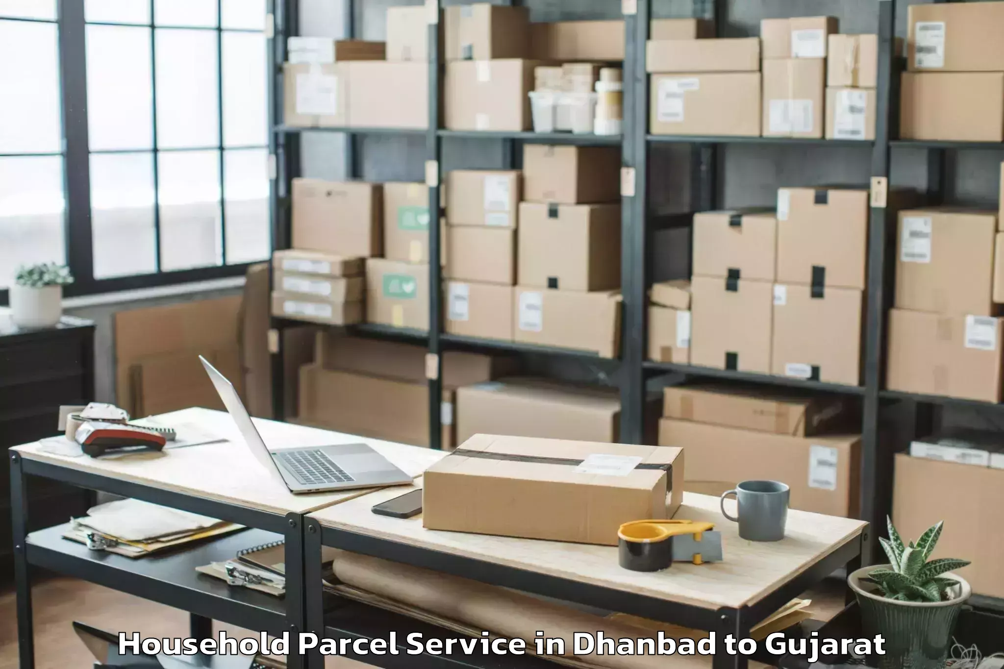 Top Dhanbad to Karnavati University Gandhinag Household Parcel Available